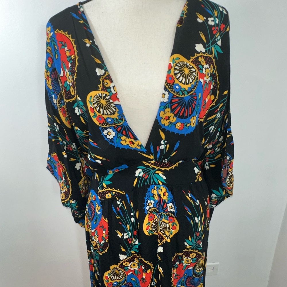Trashy Diva Black Maxi Dress with Multicolor Paisley Print - Picture 5 of 10